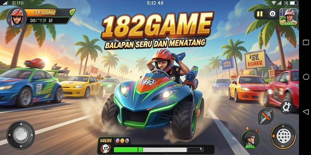 Gameplay Racing seru dan mendebarkan di 182GAME.