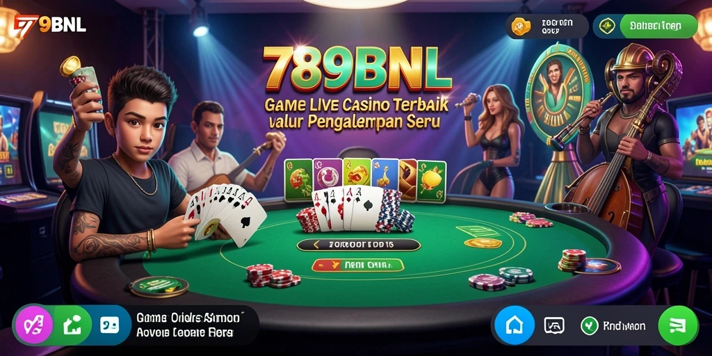 Tampilan gameplay yang mengesankan dari 789BNL dengan dealer langsung.