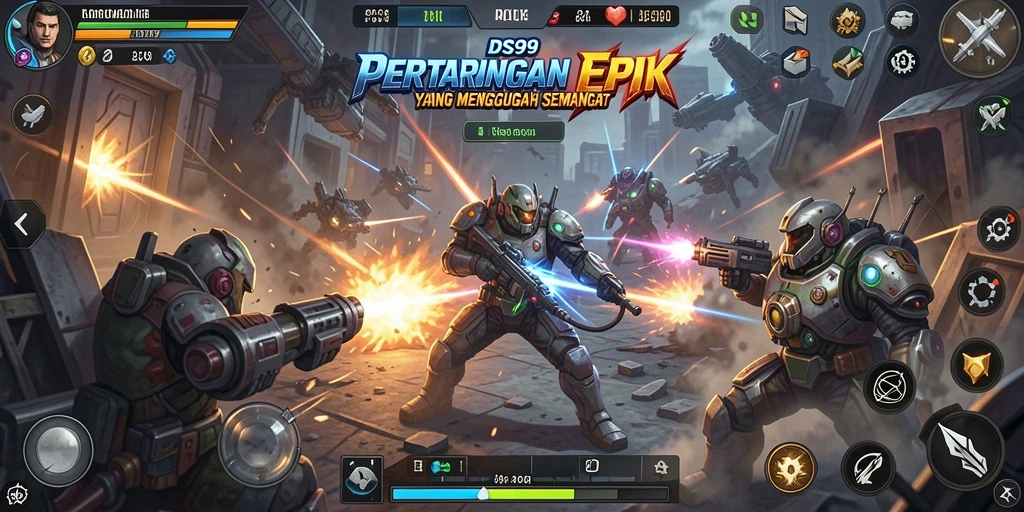 Gameplay mendebarkan dalam pertarungan epik di DS99.