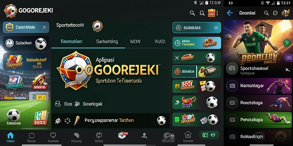 Tampilan gameplay yang mendebarkan dalam aplikasi sportsbook.