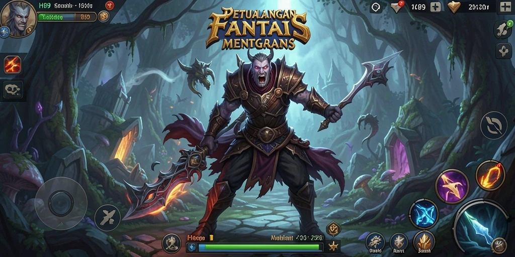 Tangkapan layar H89 menampilkan aksi pertarungan dalam dunia RPG yang epik.