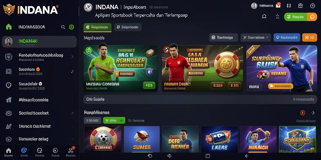 Tampilan gameplay INDAAA dengan taruhan olahraga yang menarik.