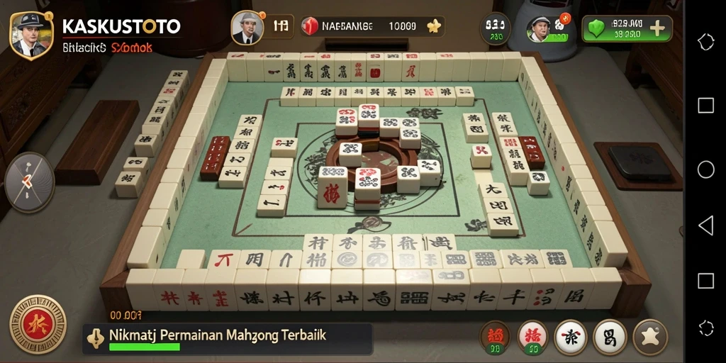 Screenshot KASKUSTOTO menampilkan aksi seru gameplay Mahjong.