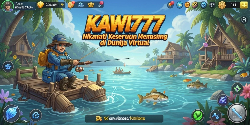 Tampilan gameplay KAWI777 yang menampilkan aksi memancing yang seru.