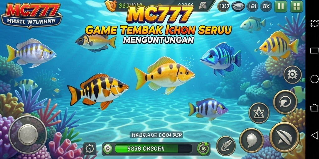 Screenshot gameplay Tembak Ikan MC777 dengan aksi menembak yang seru.