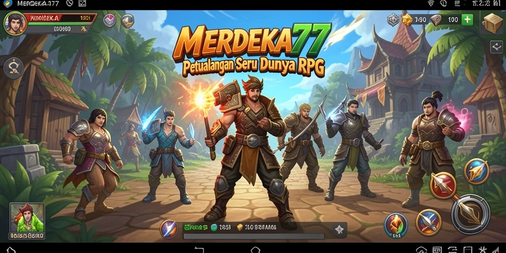 Tampilan gameplay menakjubkan dari MERDEKA777 dalam genre RPG.