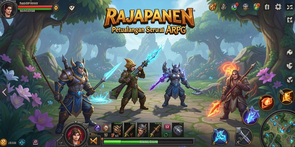 Tampilan aksi seru dalam game ARPG RAJAPANEN.