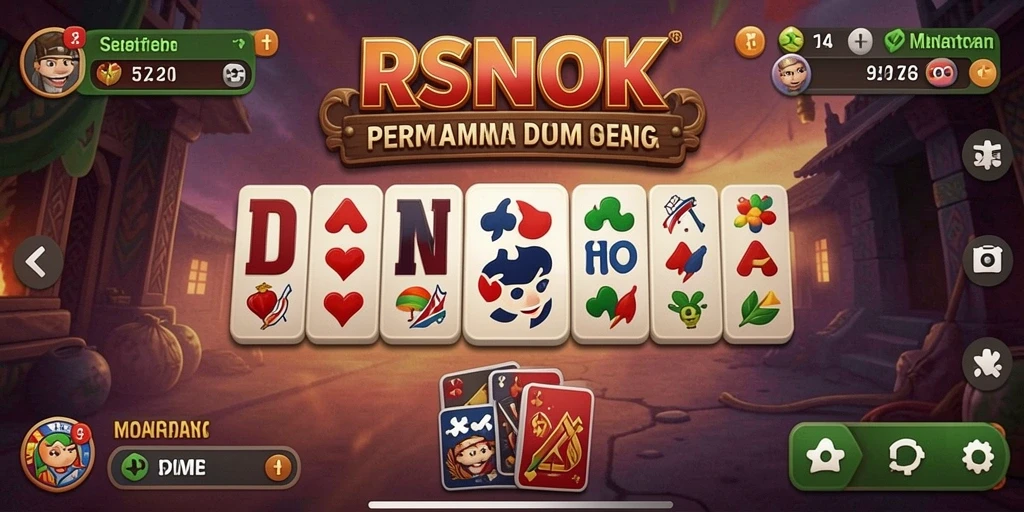 Tampilan gameplay seru dari aplikasi RSNOK dengan berbagai mode Domino.