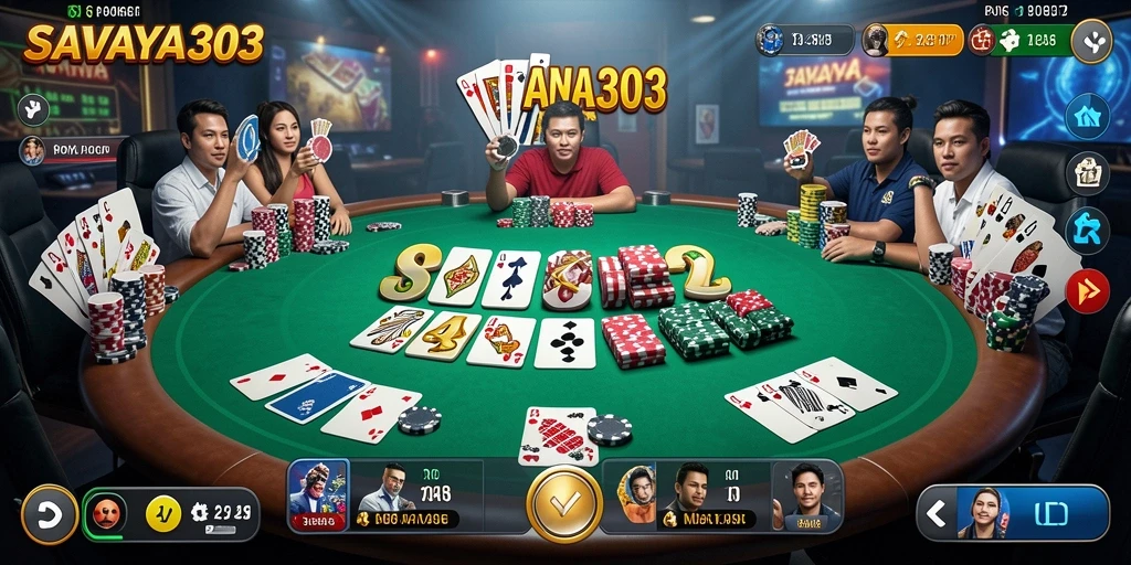 Tampilan menarik dari gameplay Poker di SAVAYA303.