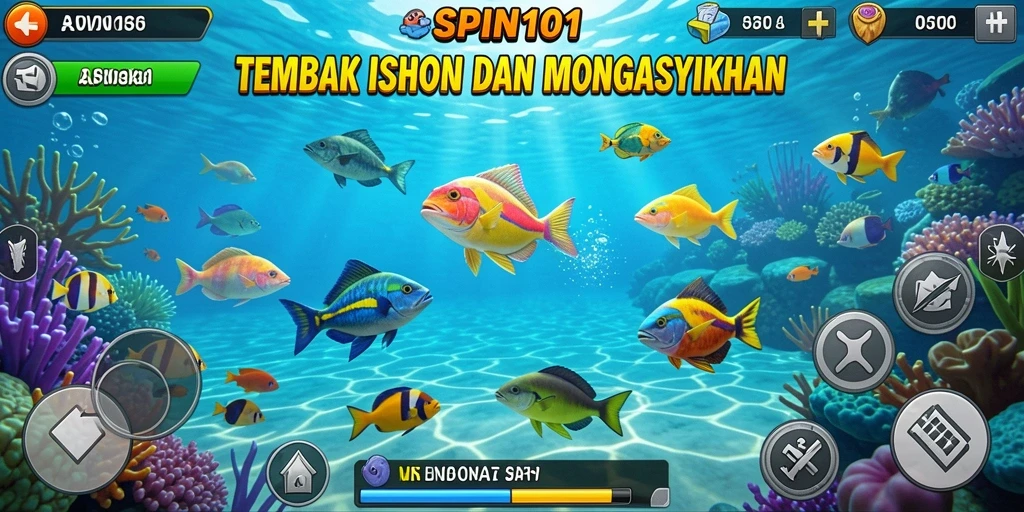 Tampilan menarik dari gameplay SPIN101 dalam Tembak Ikan.