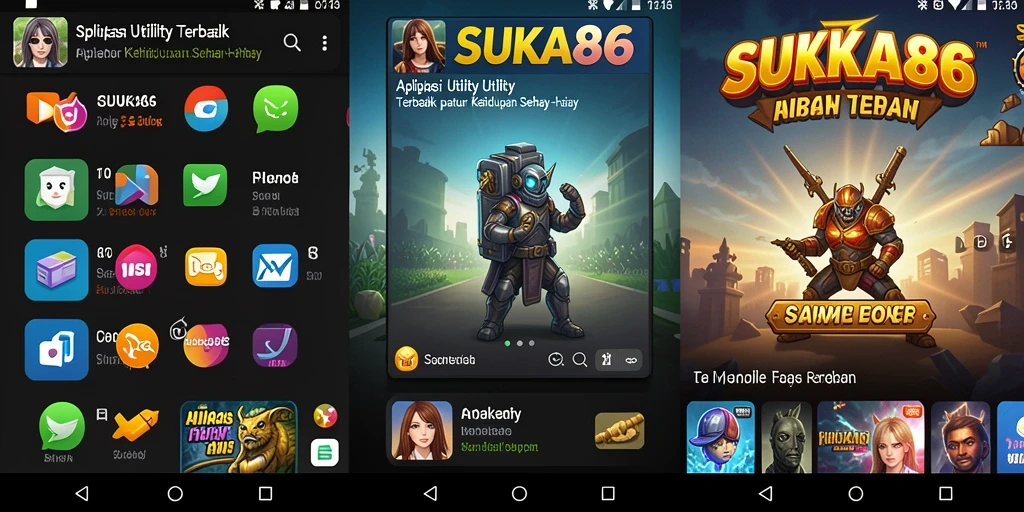Tampilan aplikasi SUKA86 dengan fitur Utility yang lengkap.